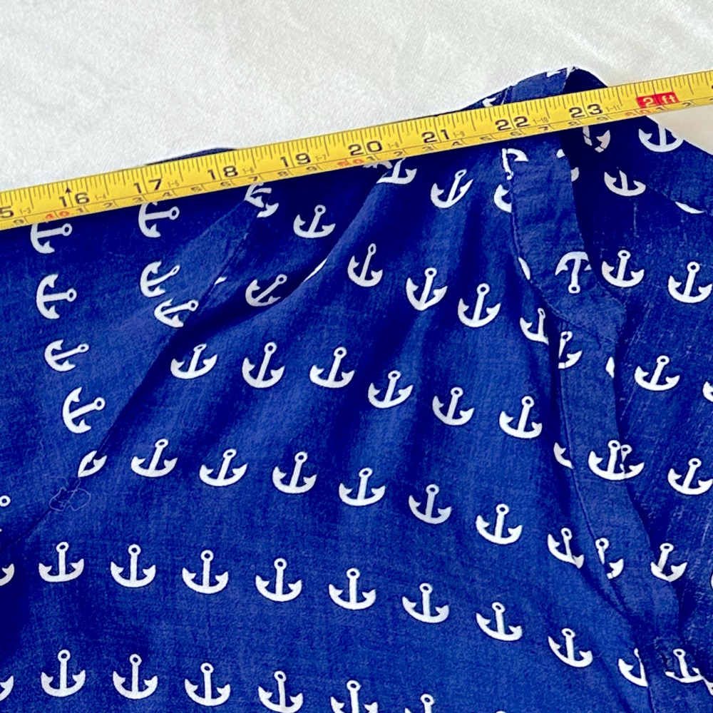 Grand & Greene Navy Anchor Henley V-neck Tunic Size L‎ - Picture 6 of 10